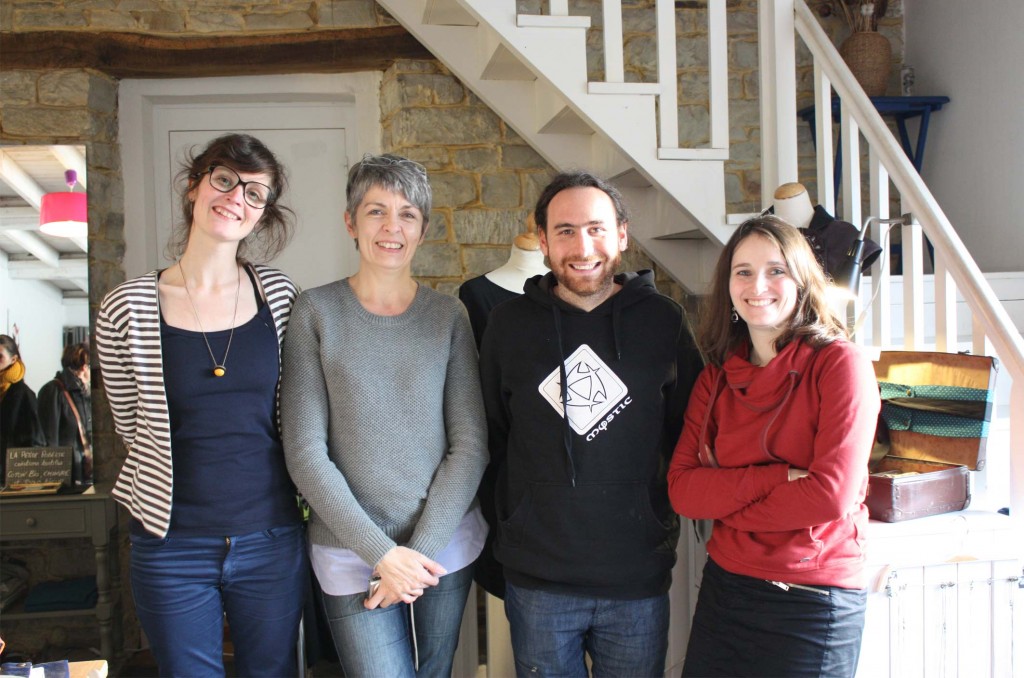 De gauche à droite : Valérie Huet, Marylène Nicolas, William Geoffroy et moi même.